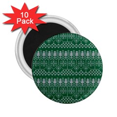 Christmas Knit Digital 2 25  Magnets (10 Pack) 