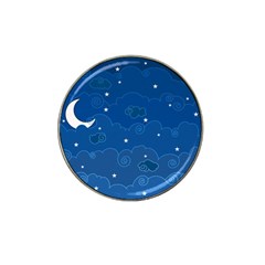 Sky Night Moon Clouds Crescent Hat Clip Ball Marker (4 Pack) by Proyonanggan