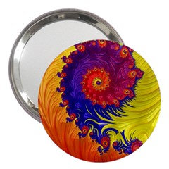 Fractal Spiral Bright Colors 3  Handbag Mirrors by Proyonanggan