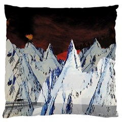Abstract Painting Cold Temperature Snow Nature Large Cushion Case (one Side) by Grandong