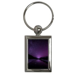 Dark Purple Aesthetic Landscape Key Chain (rectangle) by Sarkoni