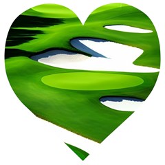 Golf Course Par Green Wooden Puzzle Heart by Sarkoni
