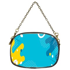 Blue Yellow Abstraction, Creative Backgroun Chain Purse (two Sides) by nateshop