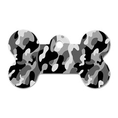 Dark Camouflage, Military Camouflage, Dark Backgrounds Dog Tag Bone (one Side) by nateshop