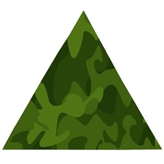 Green Camouflage, Camouflage Backgrounds, Green Fabric Wooden Puzzle Triangle by nateshop