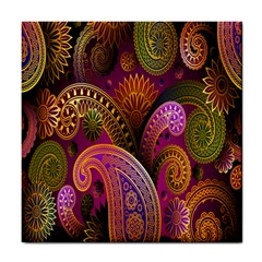 Paisley Pattern, Abstract Colorful, Texture Background, Hd Tile Coaster by nateshop