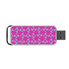 Winged Mutant Sketchy Cartoon Drawing Motif Pattern Portable Usb Flash (one Side) by dflcprintsclothing
