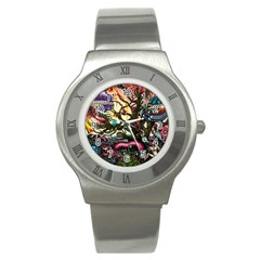 Psychedelic Funky Trippy Stainless Steel Watch by Sarkoni