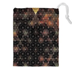 Abstract Psychedelic Geometry Andy Gilmore Sacred Drawstring Pouch (5xl) by Sarkoni
