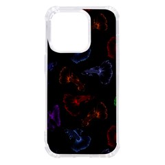 Vector Aquarium Guppies Seamless Fish Pattern With Black Background Iphone 14 Pro Tpu Uv Print Case by Grandong