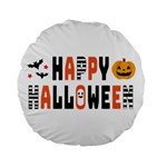 Happy Halloween Slot Text Orange Standard 15  Premium Flano Round Cushions Front