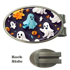 Ghost Pumpkin Scary Money Clips (oval)  by Ndabl3x