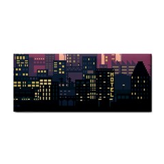 Pixel Art City Hand Towel by Sarkoni