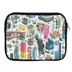 City Pattern Pixel Art Japan Apple Ipad 2/3/4 Zipper Cases