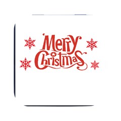 Merry Christmas Square Metal Box (black) by designerey