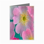 Pink Neon Flowers, Flower Mini Greeting Card