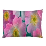 Pink Neon Flowers, Flower Pillow Case (Two Sides)