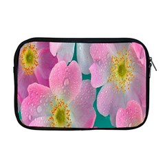 Pink Neon Flowers, Flower Apple Macbook Pro 17  Zipper Case by nateshop