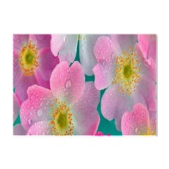 Pink Neon Flowers, Flower Crystal Sticker (a4) by nateshop