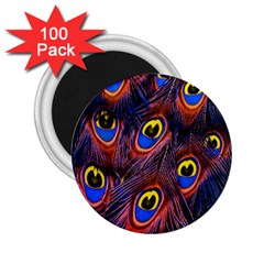 Peacock-feathers,blue,yellow 2 25  Magnets (100 Pack)  by nateshop