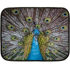 Peacock-feathers2 Fleece Blanket (mini) by nateshop