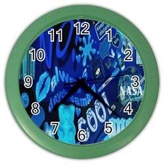 Really Cool Blue, Unique Blue Color Wall Clock by nateshop