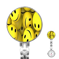 Emoji, Colour, Faces, Smile, Wallpaper Stainless Steel Nurses Watch by nateshop