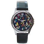 Inspired By The Colours And Shapes Round Metal Watch