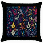 Inspired By The Colours And Shapes Throw Pillow Case (Black)