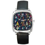 Inspired By The Colours And Shapes Square Metal Watch