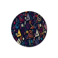 Inspired By The Colours And Shapes Rubber Coaster (round) by nateshop