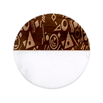 Inspired By The Colours And Shapes Classic Marble Wood Coaster (Round) 