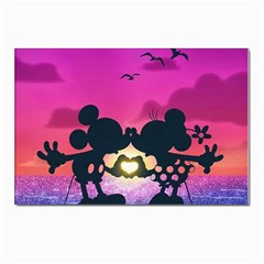 Mickey And Minnie, Mouse, Disney, Cartoon, Love Postcard 4 x 6  (pkg Of 10) by nateshop