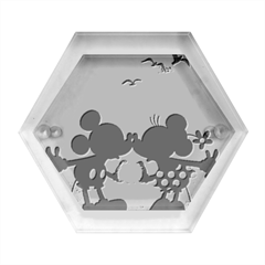 Mickey And Minnie, Mouse, Disney, Cartoon, Love Hexagon Wood Jewelry Box by nateshop