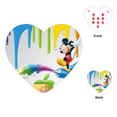 Mickey Mouse, Apple Iphone, Disney, Logo Playing Cards Single Design (heart) by nateshop