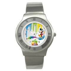 Mickey Mouse, Apple Iphone, Disney, Logo Stainless Steel Watch by nateshop
