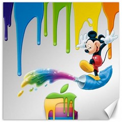 Mickey Mouse, Apple Iphone, Disney, Logo Canvas 16  X 16  by nateshop