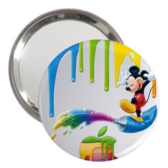 Mickey Mouse, Apple Iphone, Disney, Logo 3  Handbag Mirrors by nateshop