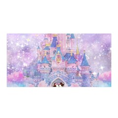 Disney Castle, Mickey And Minnie Satin Wrap 35  X 70  by nateshop