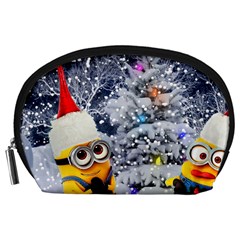 Minions Christmas, Merry Christmas, Minion Christmas Accessory Pouch (large) by nateshop
