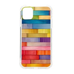 Rainbow Wood Iphone 11 Tpu Uv Print Case by zappwaits
