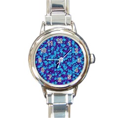 Flowers And Bloom In Perfect Lovely Harmony Round Italian Charm Watch