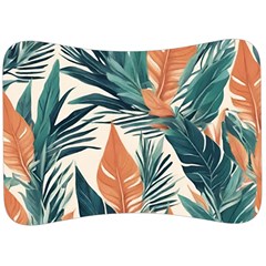 Colorful Tropical Leaf Velour Seat Head Rest Cushion by Jack14