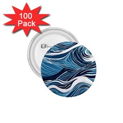 Abstract Blue Ocean Wave 1 75  Buttons (100 Pack)  by Jack14