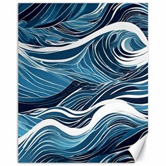 Abstract Blue Ocean Wave Canvas 11  X 14  by Jack14