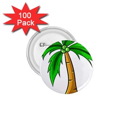 Beach Coconut Tree T- Shirt Beach Coconut Tree T- Shirt Yoga Reflexion Pose T- Shirtyoga Reflexion Pose T- Shirt 1 75  Buttons (100 Pack)  by hizuto