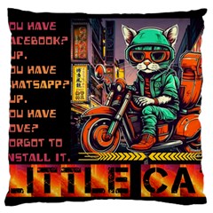 A Little Cat Large Cushion Case (one Side) by Internationalstore