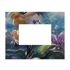 Abstract Blossoms  White Tabletop Photo Frame 4 x6  by Internationalstore