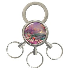 Abstract Flowers  3-ring Key Chain by Internationalstore