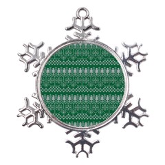 Christmas Knit Digital Metal Large Snowflake Ornament